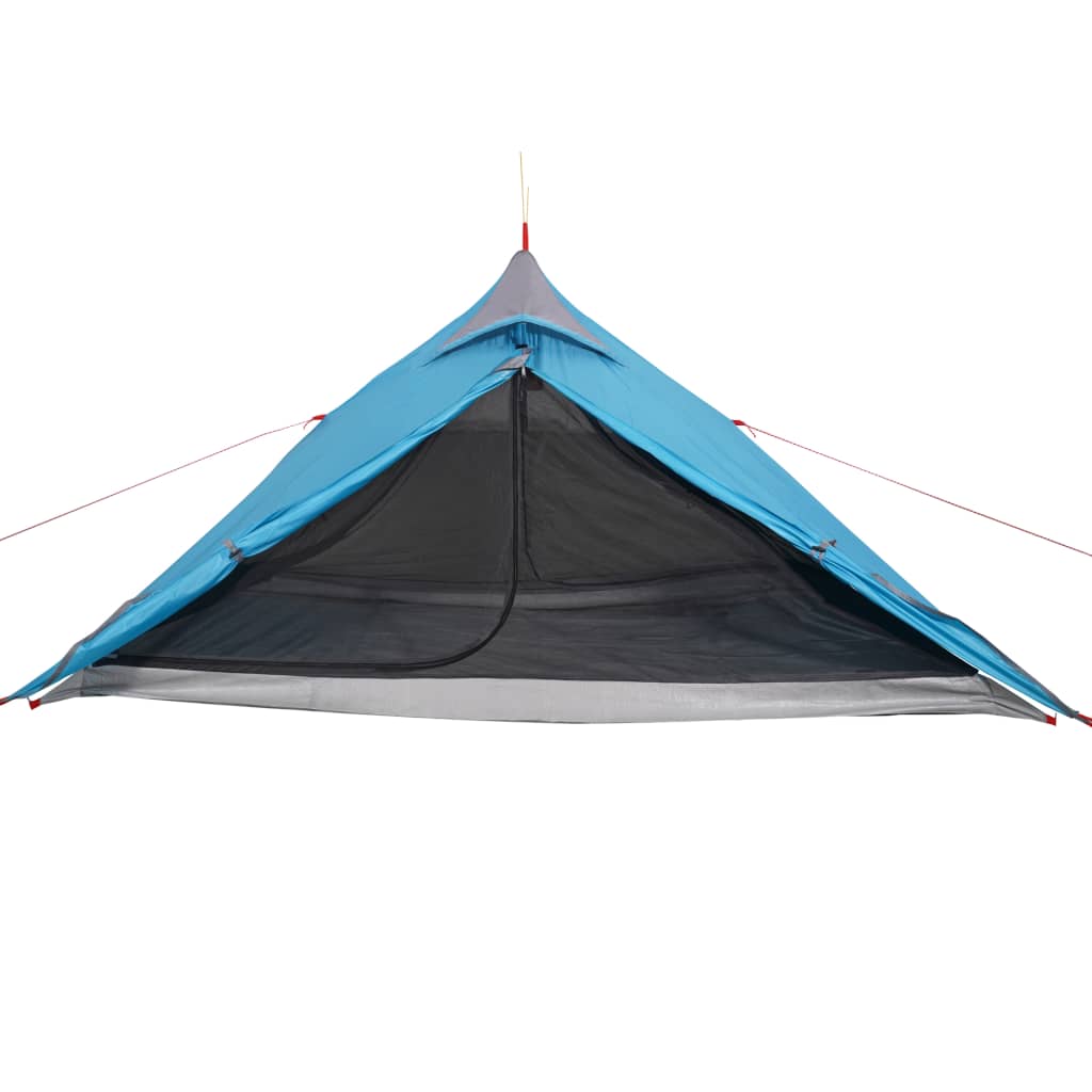 Tente de camping Tipi 1 personne bleue imperméable