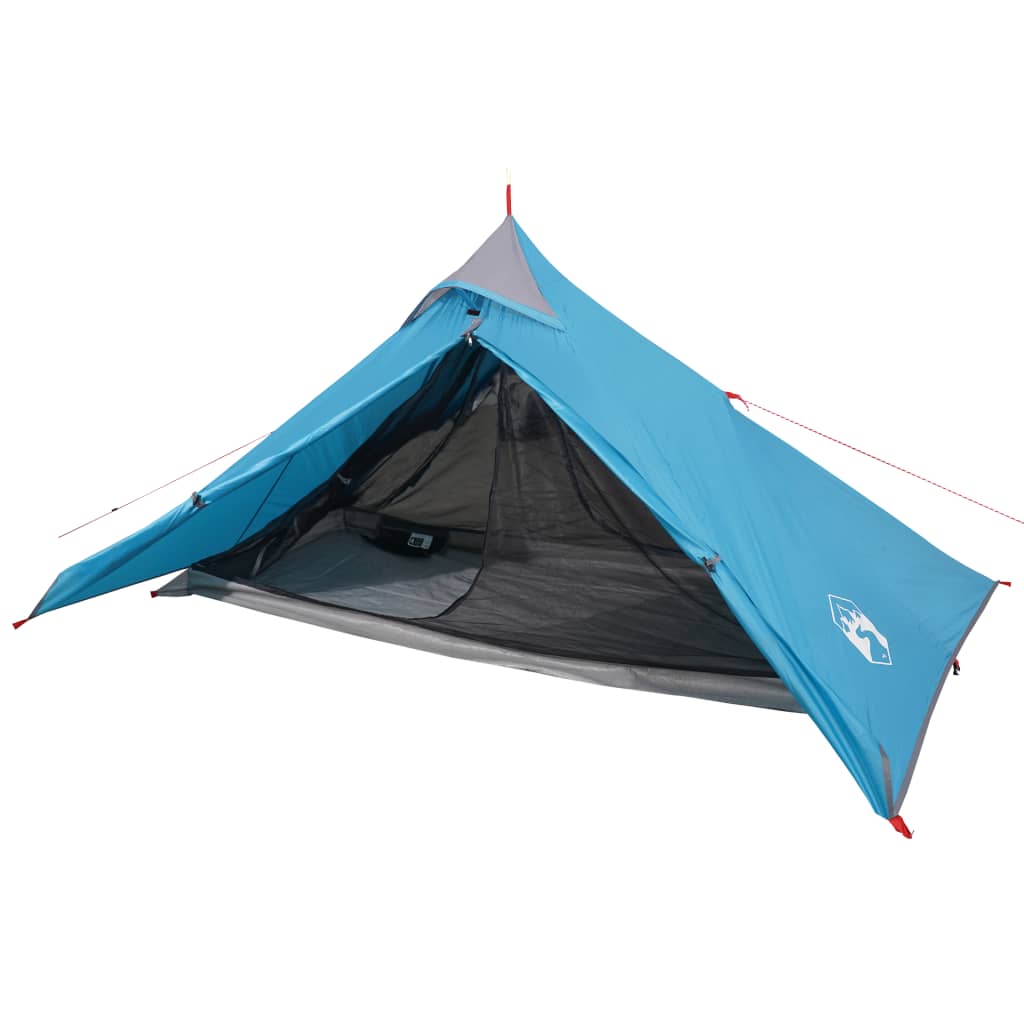 Tente de camping Tipi 1 personne bleue imperméable