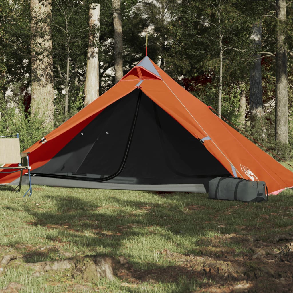 Tente de camping Tipi 1 personne orange imperméable