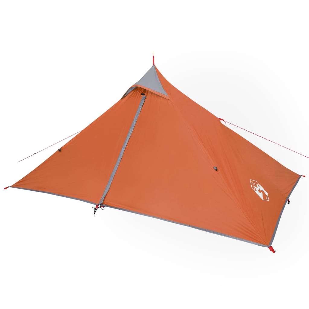 Tente de camping Tipi 1 personne orange imperméable