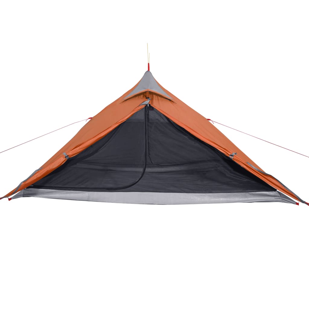 Tente de camping Tipi 1 personne orange imperméable