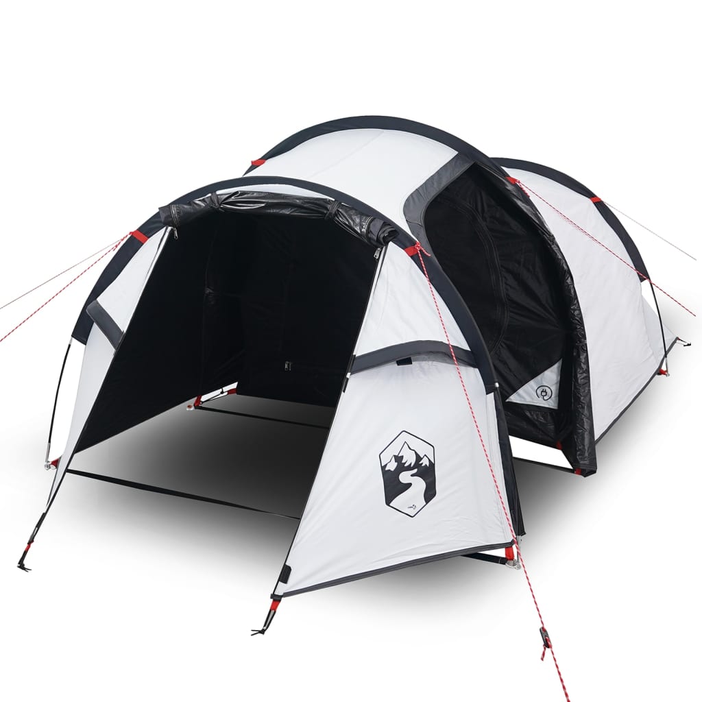 Tente de camping tunnel 3 personnes blanc foncé imperméable