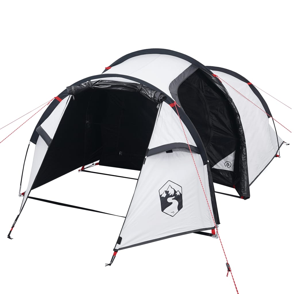 Tente de camping tunnel 3 personnes blanc foncé imperméable