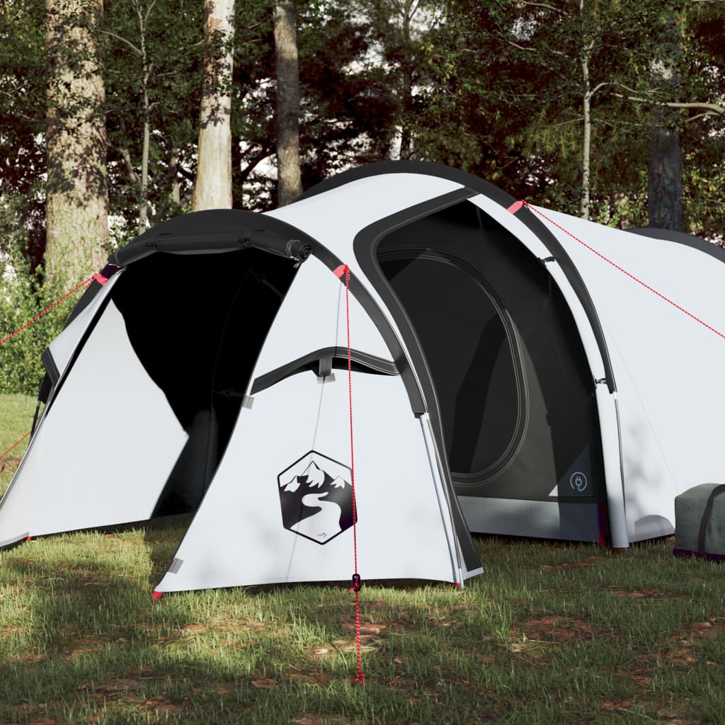 Tente de camping tunnel 3 personnes blanc foncé imperméable