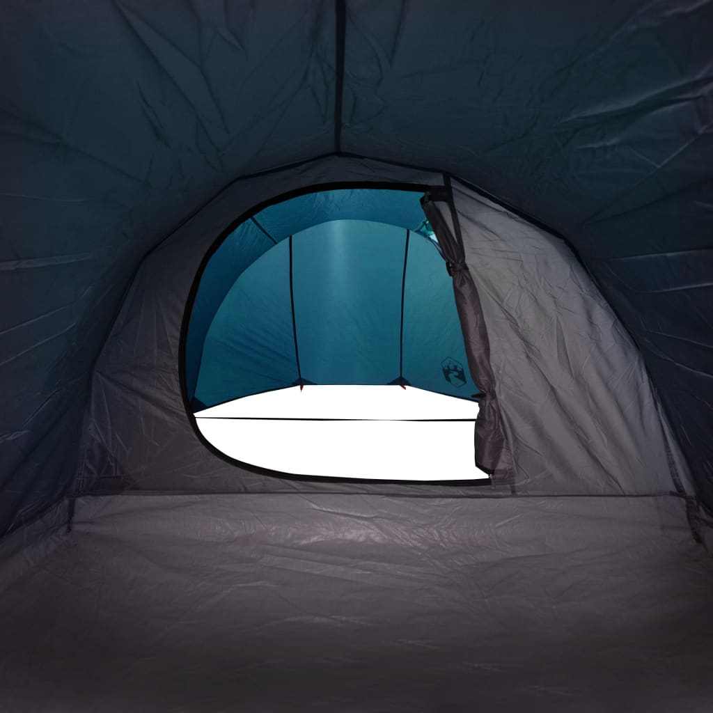 Tente tunnel 4 personnes bleue imperméable