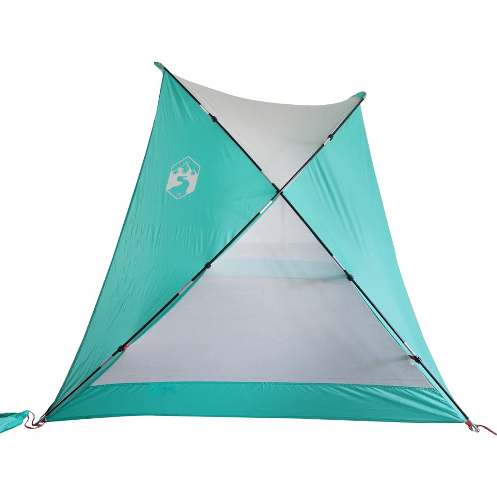 Tente de plage vert d'eau 274x178x170/148 cm 185T polyester