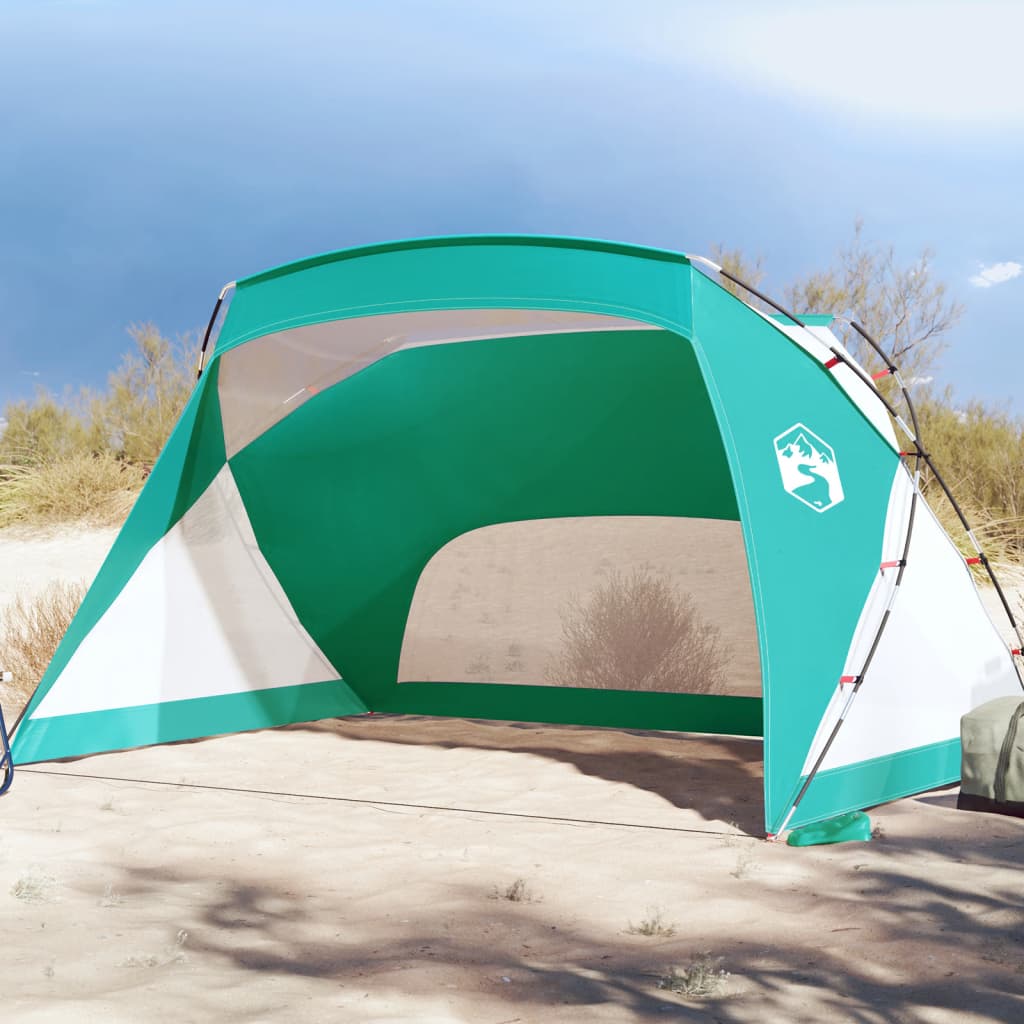 Tente de plage vert d'eau 274x178x170/148 cm 185T polyester