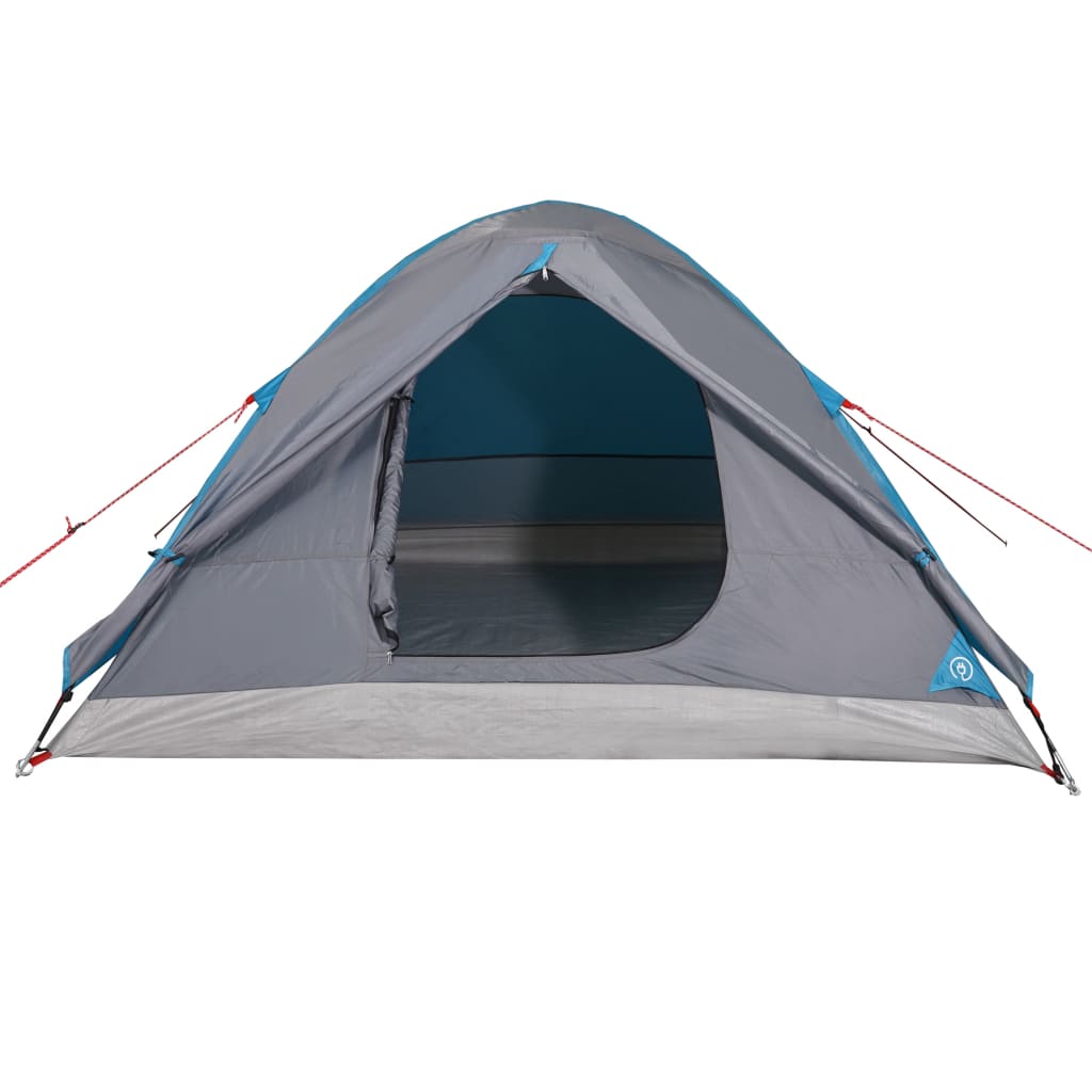 Tente de camping dôme 3 personnes bleue imperméable