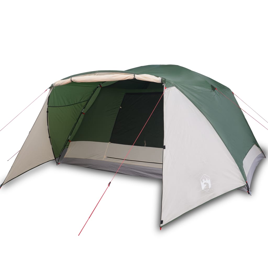 Tente de camping avec auvent 4 personnes verte imperméable