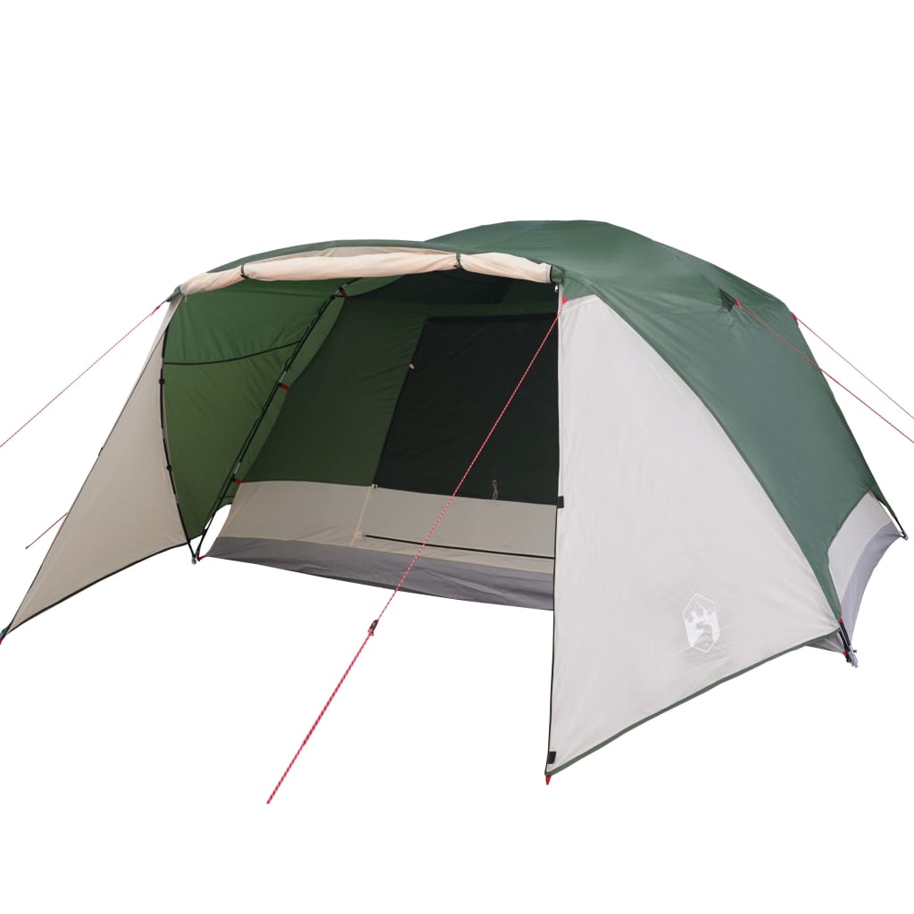 Tente de camping avec auvent 4 personnes verte imperméable