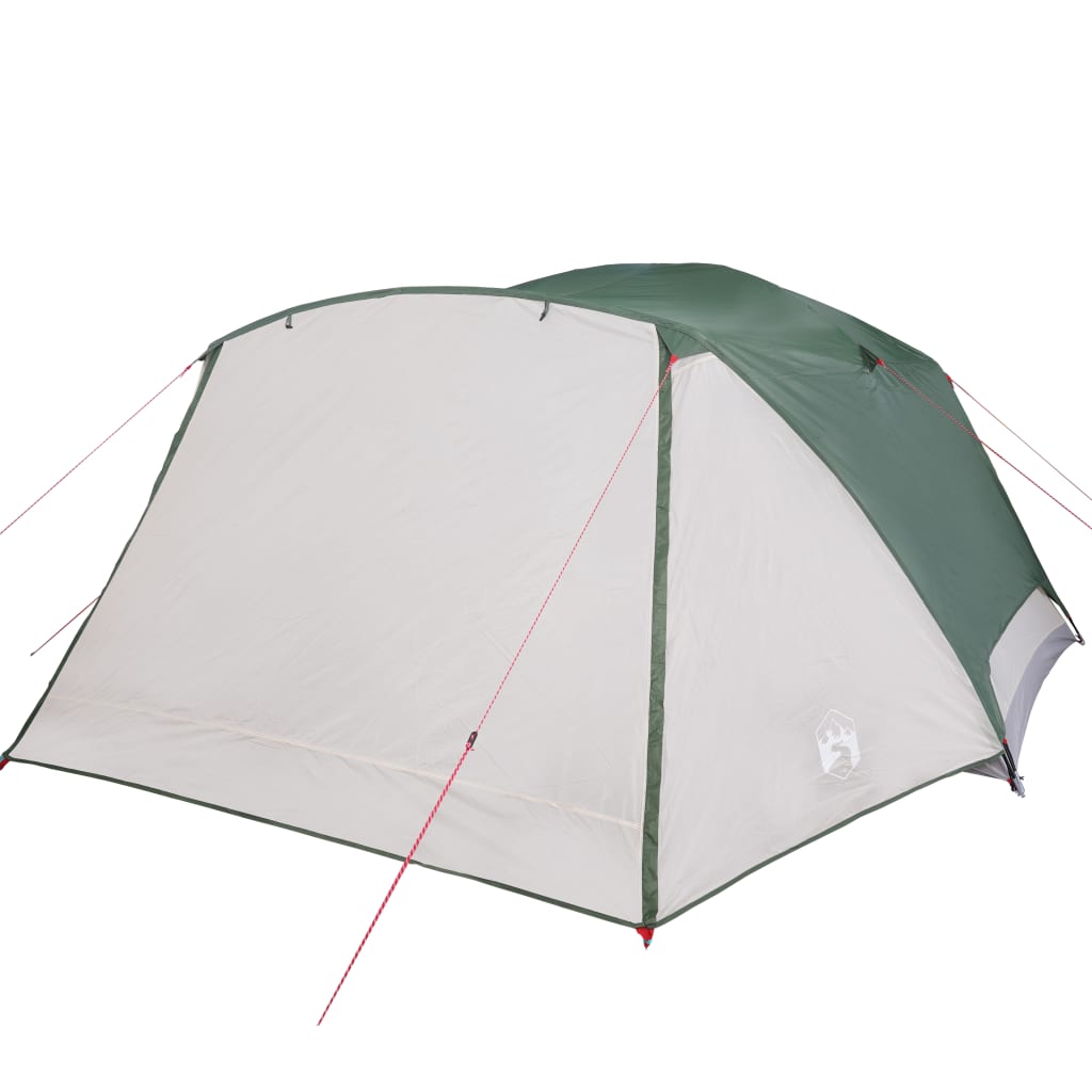 Tente de camping avec auvent 4 personnes verte imperméable