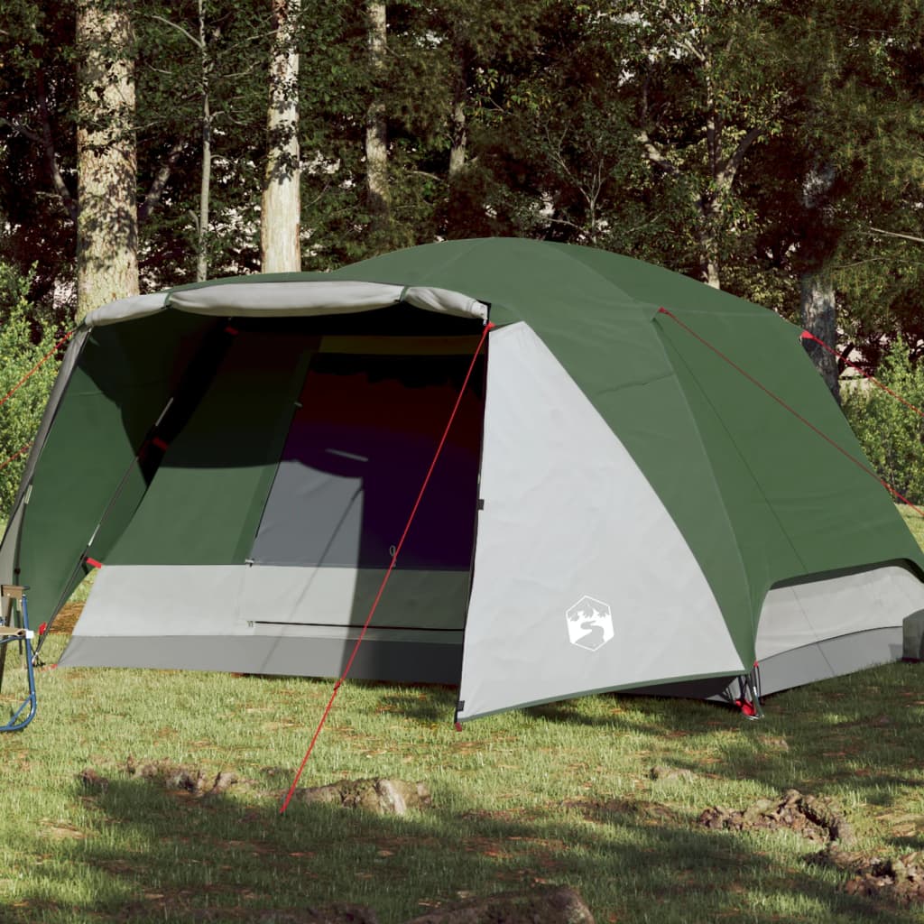 Tente de camping avec auvent 4 personnes verte imperméable