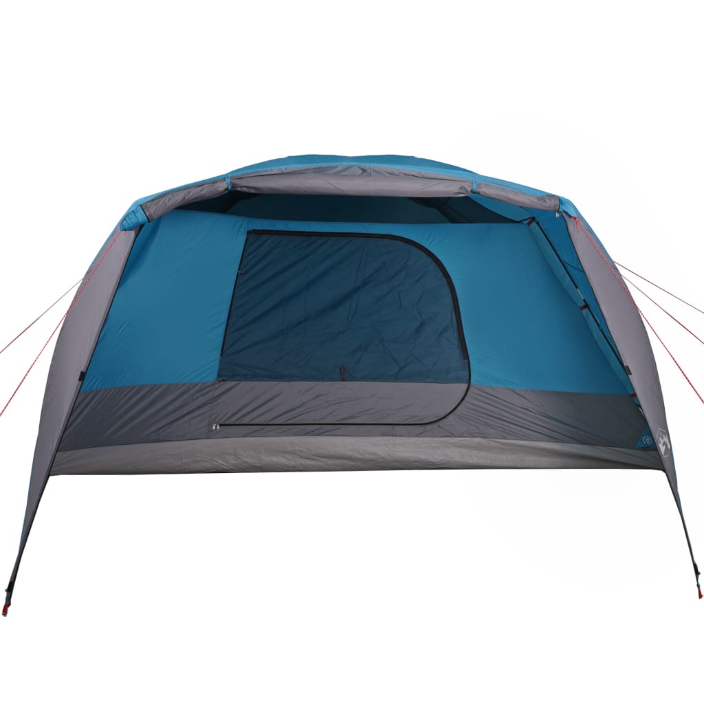 Tente de camping avec auvent 4 personnes bleue imperméable