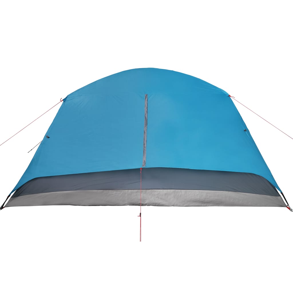 Tente de camping avec auvent 4 personnes bleue imperméable