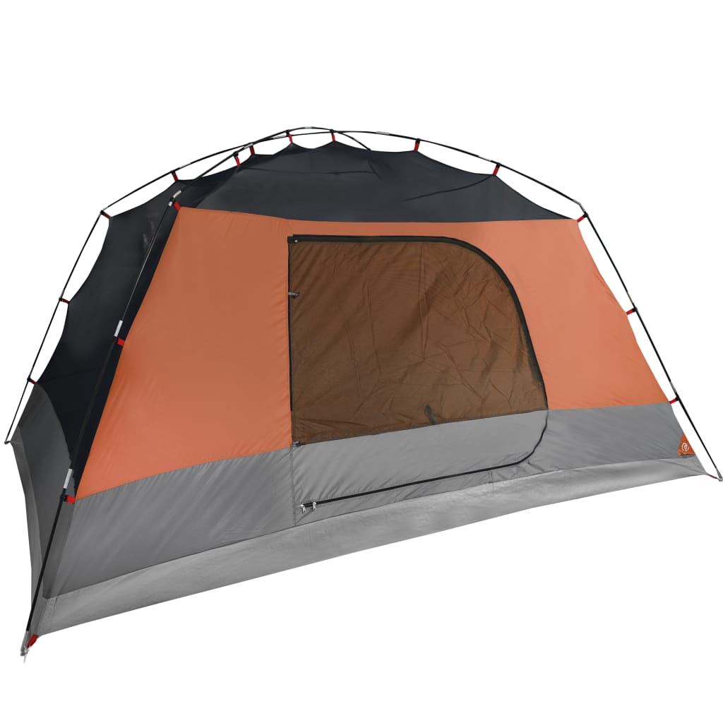 Tente de camping avec auvent 4 personnes orange imperméable