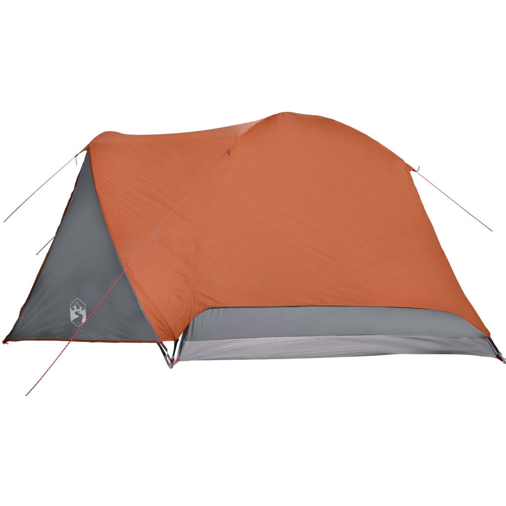 Tente de camping avec auvent 4 personnes orange imperméable