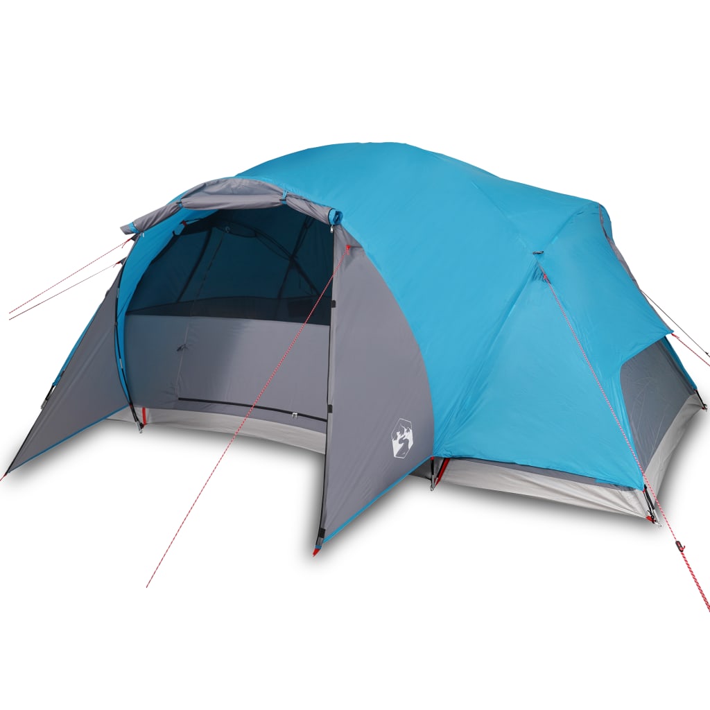 Tente familiale avec ventilation 8 personnes bleue imperméable