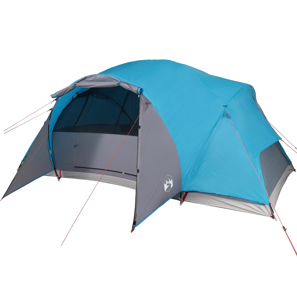 Tente familiale avec ventilation 8 personnes bleue imperméable