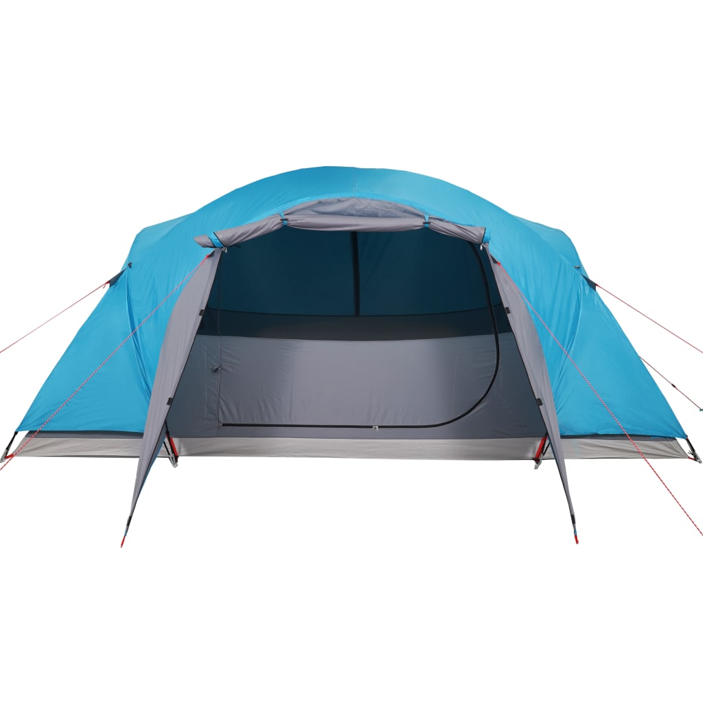 Tente familiale avec ventilation 8 personnes bleue imperméable