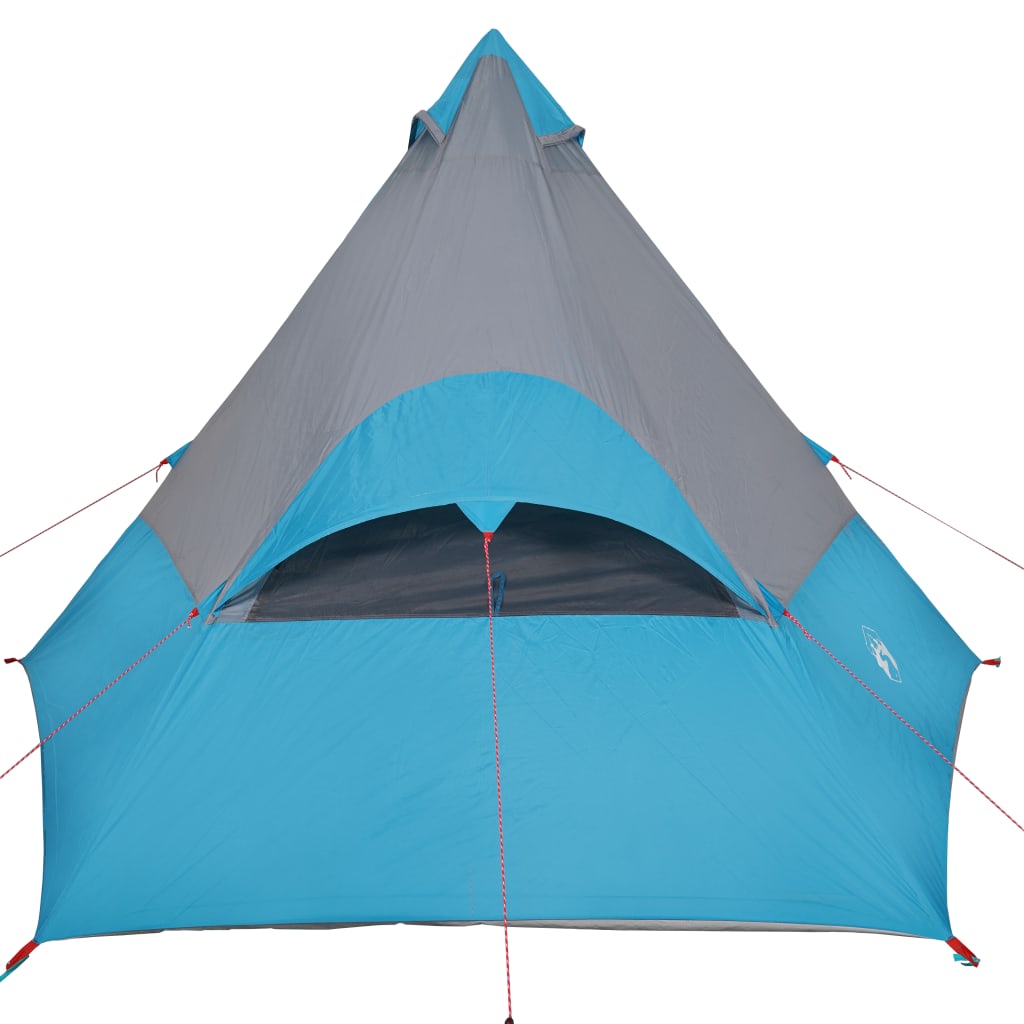 Tente de camping tipi 7 personnes bleue imperméable