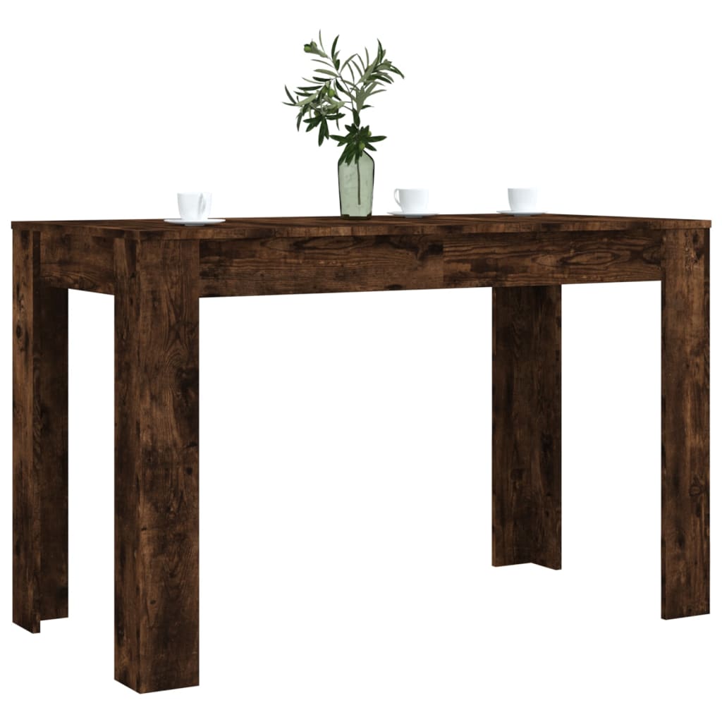 Table à manger chêne fumé 120x60x76 cm matériau bois