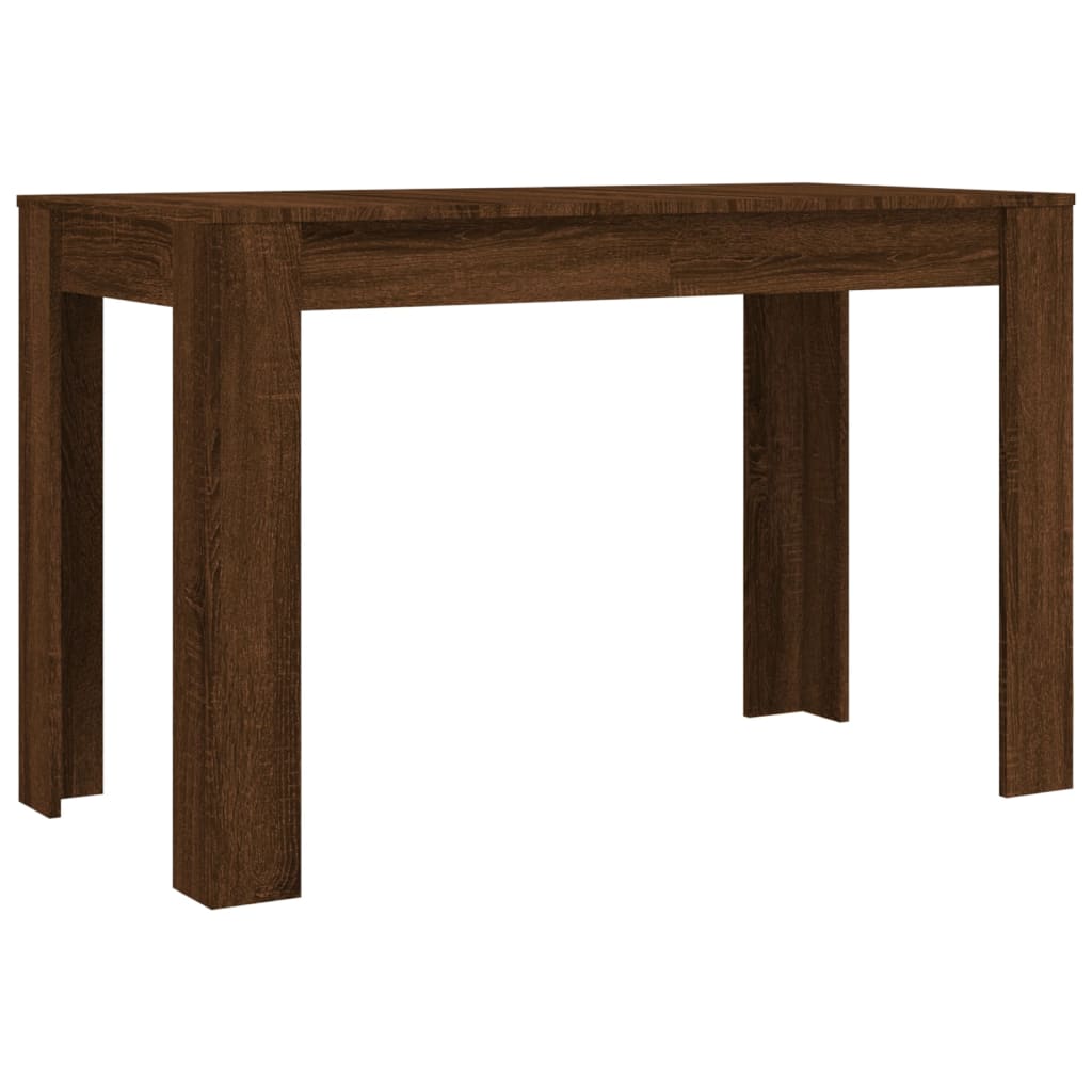 Table à manger aspect chêne marron 120x60x76 cm matériau bois