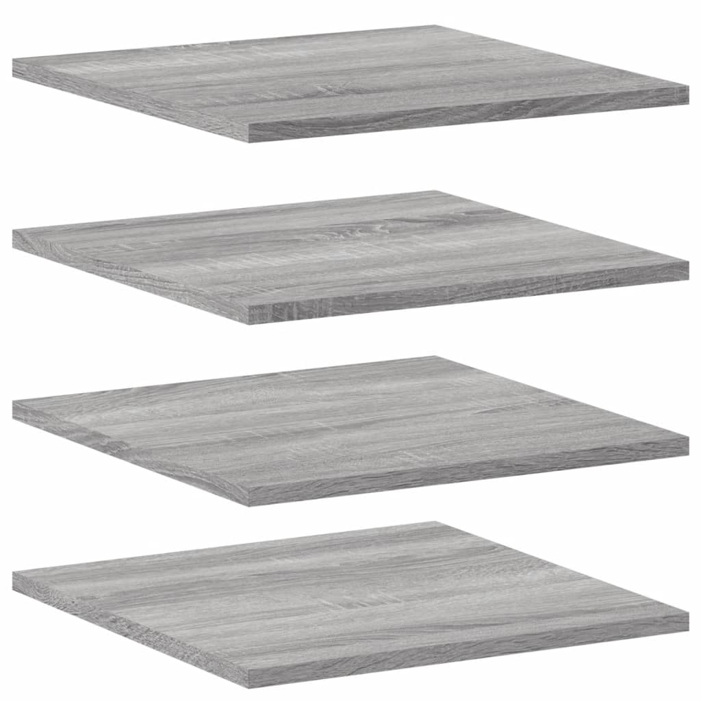 Wall shelves 4 pcs. Gray Sonoma 40x40x1.5 cm wood material