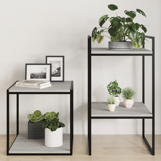Wall shelves 4 pcs. Gray Sonoma 40x40x1.5 cm wood material