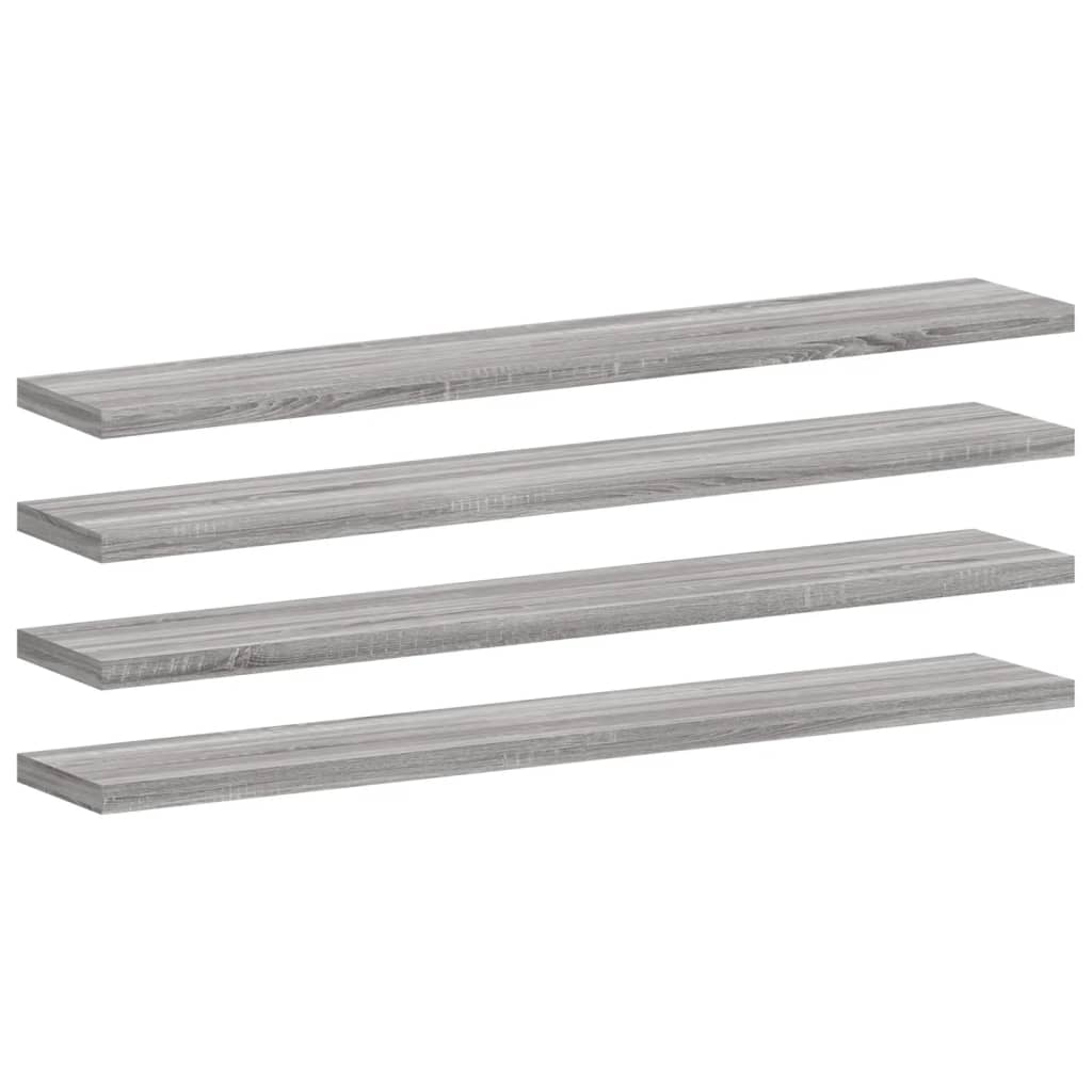 Wall shelves 4 pcs. Gray Sonoma 60x10x1.5 cm wood material