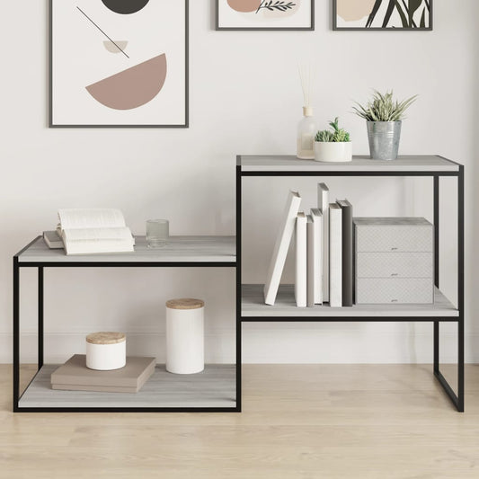 Wall shelves 4 pcs. Gray Sonoma 60x40x1.5 cm wood material