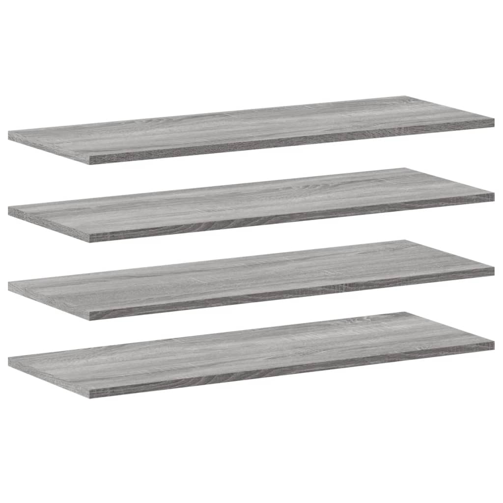 Wandregale 4 Stk. Grau Sonoma 80x30x1,5 cm Holzwerkstoff