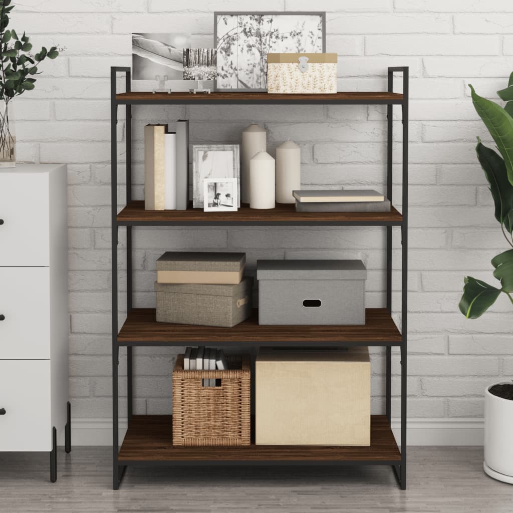Wandregale 4 Stk. Braun Eichen-Optik 80x40x1,5 cm Holzwerkstoff