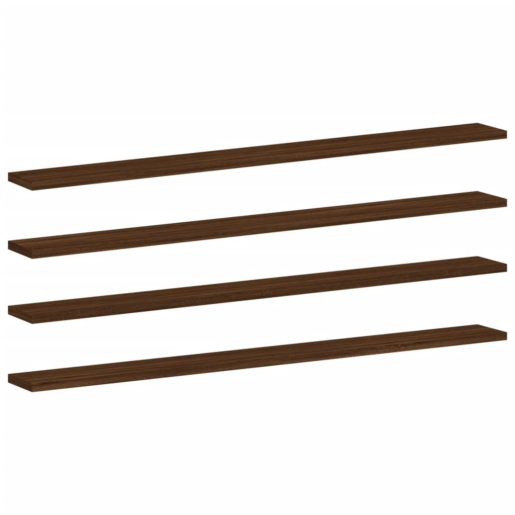 Wandregale 4 Stk. Braun Eichen-Optik 100x10x1,5cm Holzwerkstoff