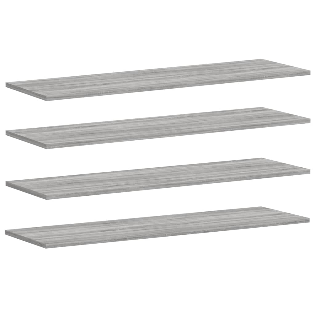 Wandregale 4 Stk. Grau Sonoma 100x30x1,5 cm Holzwerkstoff