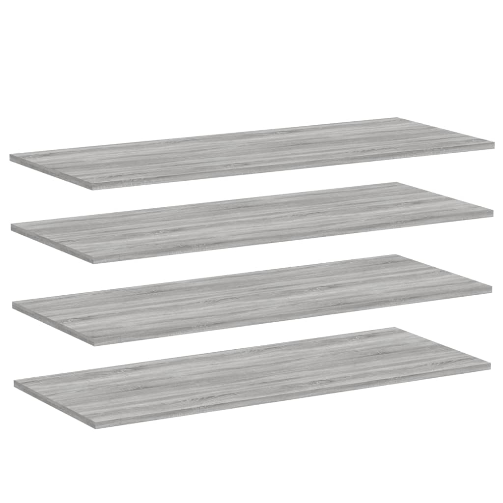 Wandregale 4 Stk. Grau Sonoma 100x40x1,5 cm Holzwerkstoff