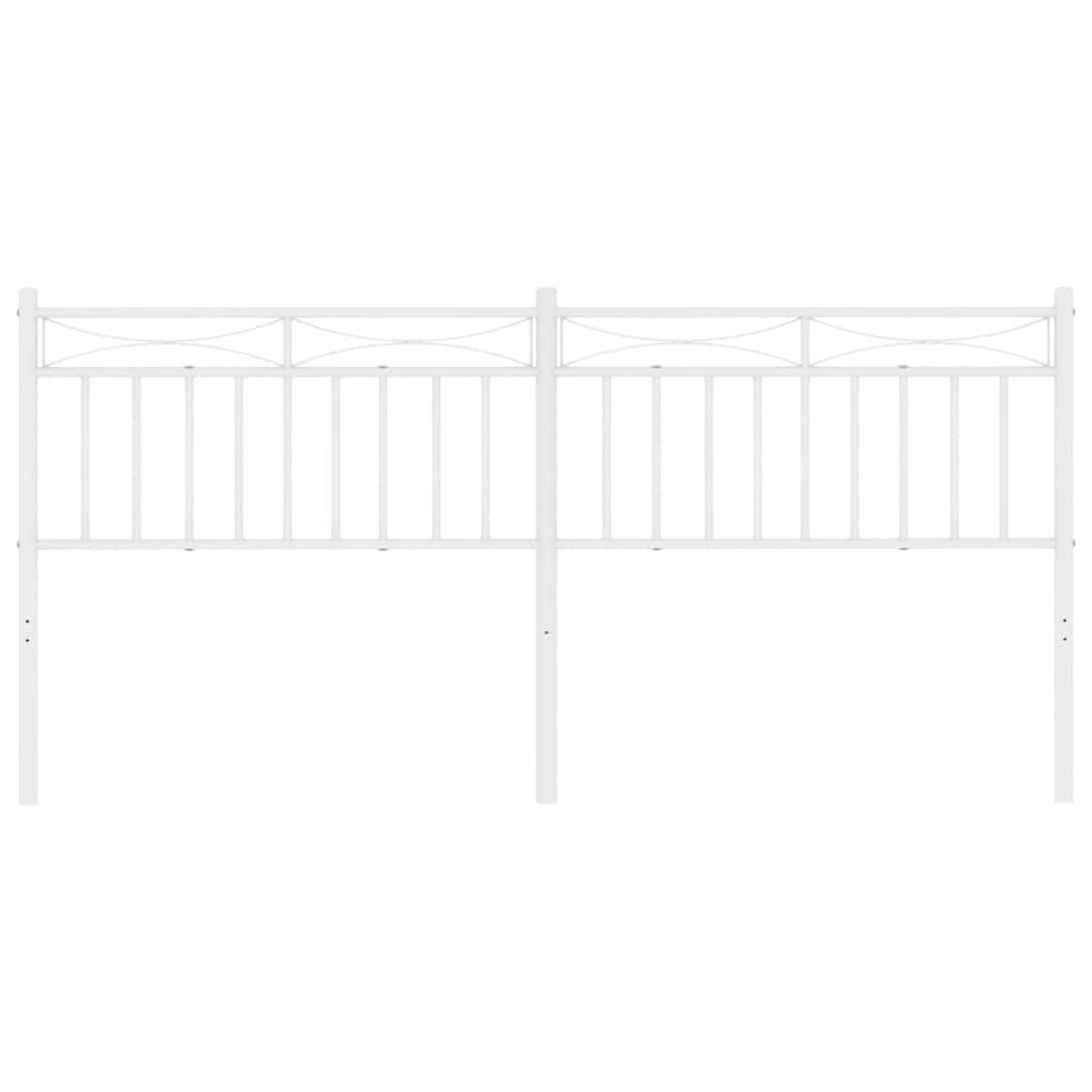 Ersatz-Kopfteil Metall Weiß 193 cm