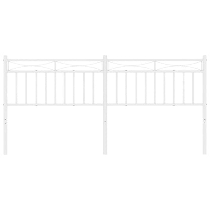 Ersatz-Kopfteil Metall Weiß 193 cm