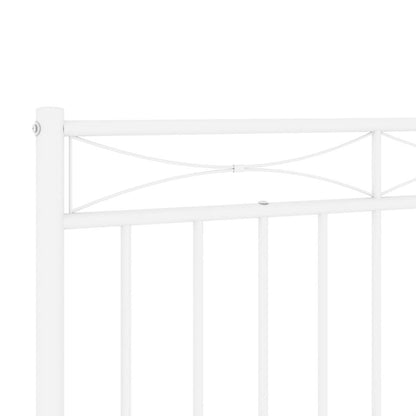 Ersatz-Kopfteil Metall Weiß 193 cm
