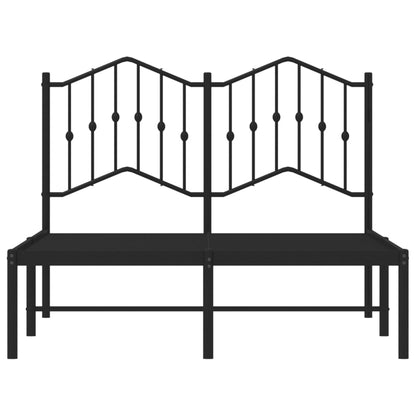 Bettgestell mit Kopfteil Metall Schwarz 120x190 cm