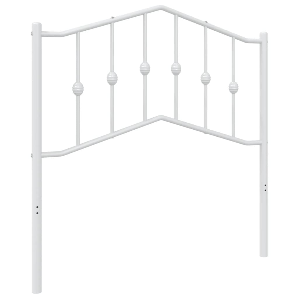 Ersatz-Kopfteil Metall Weiß 90 cm