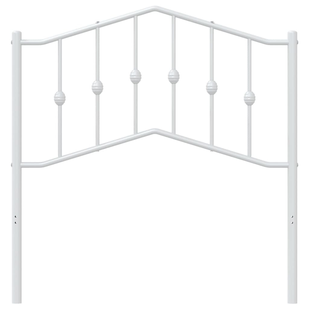 Ersatz-Kopfteil Metall Weiß 90 cm