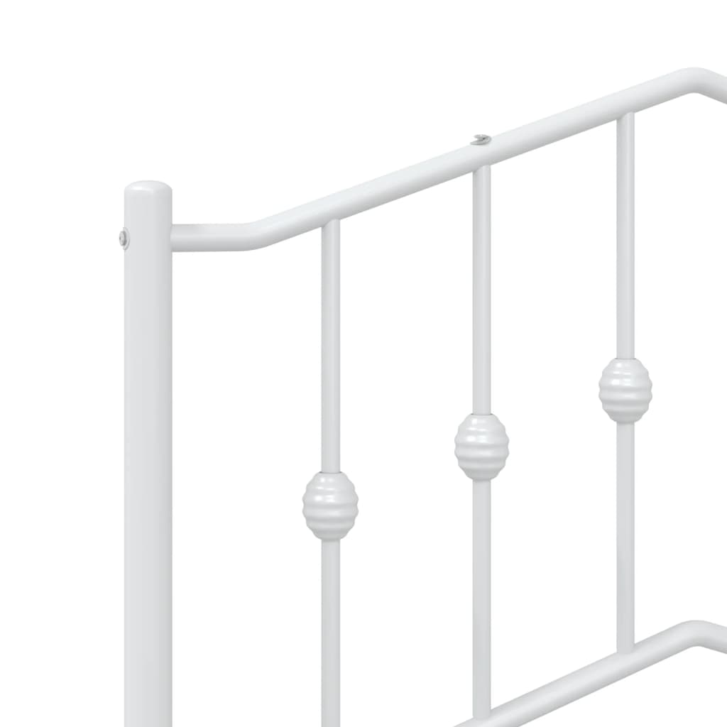 Ersatz-Kopfteil Metall Weiß 90 cm