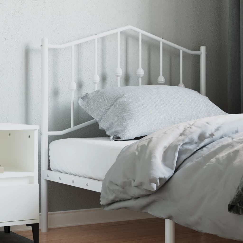 Ersatz-Kopfteil Metall Weiß 90 cm