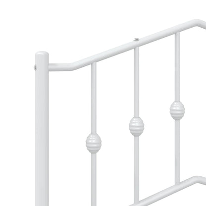 Ersatz-Kopfteil Metall Weiß 107 cm