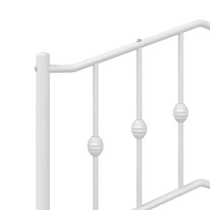 Ersatz-Kopfteil Metall Weiß 120 cm