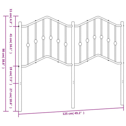 Ersatz-Kopfteil Metall Weiß 120 cm