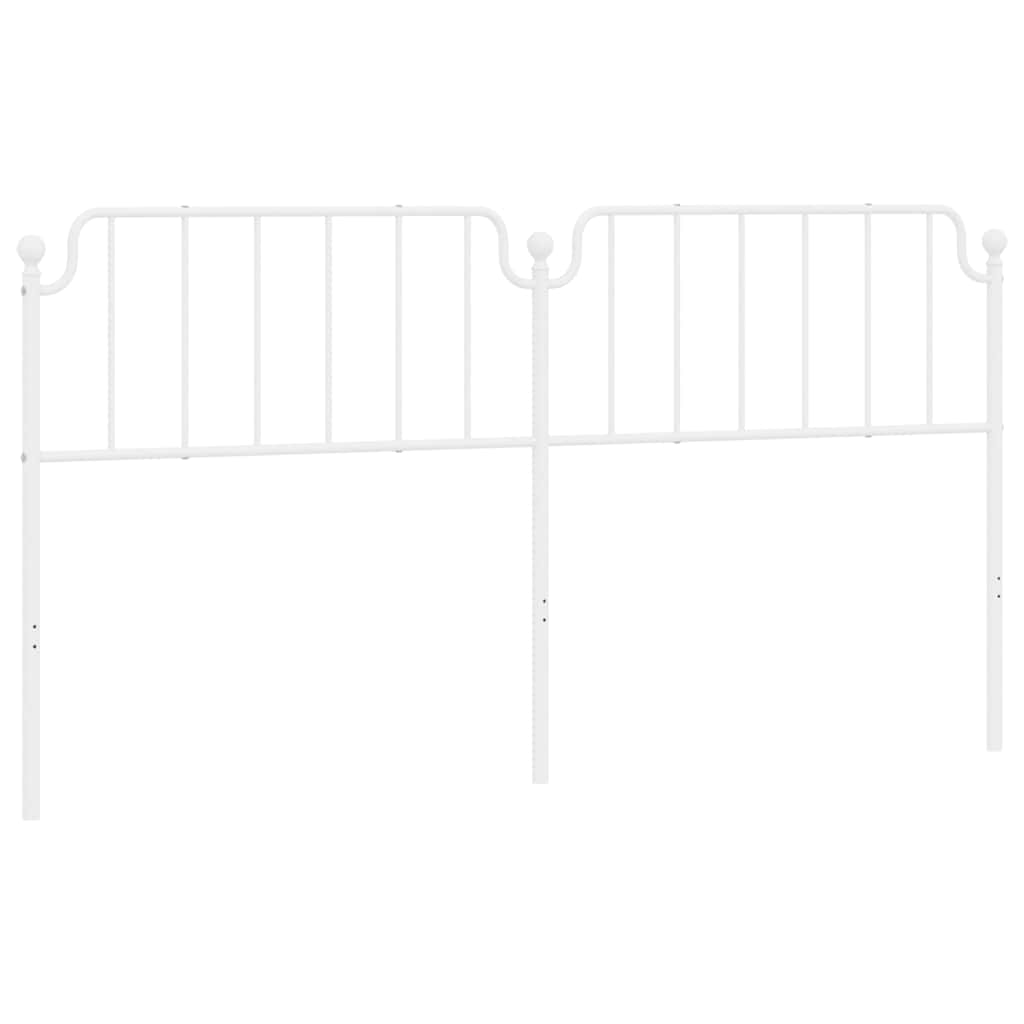 Ersatz-Kopfteil Metall Weiß 193 cm