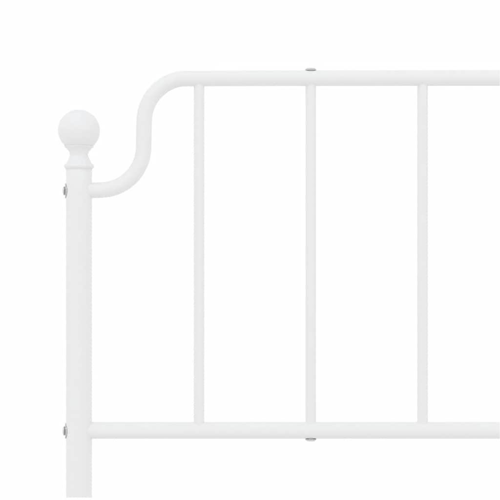 Ersatz-Kopfteil Metall Weiß 193 cm