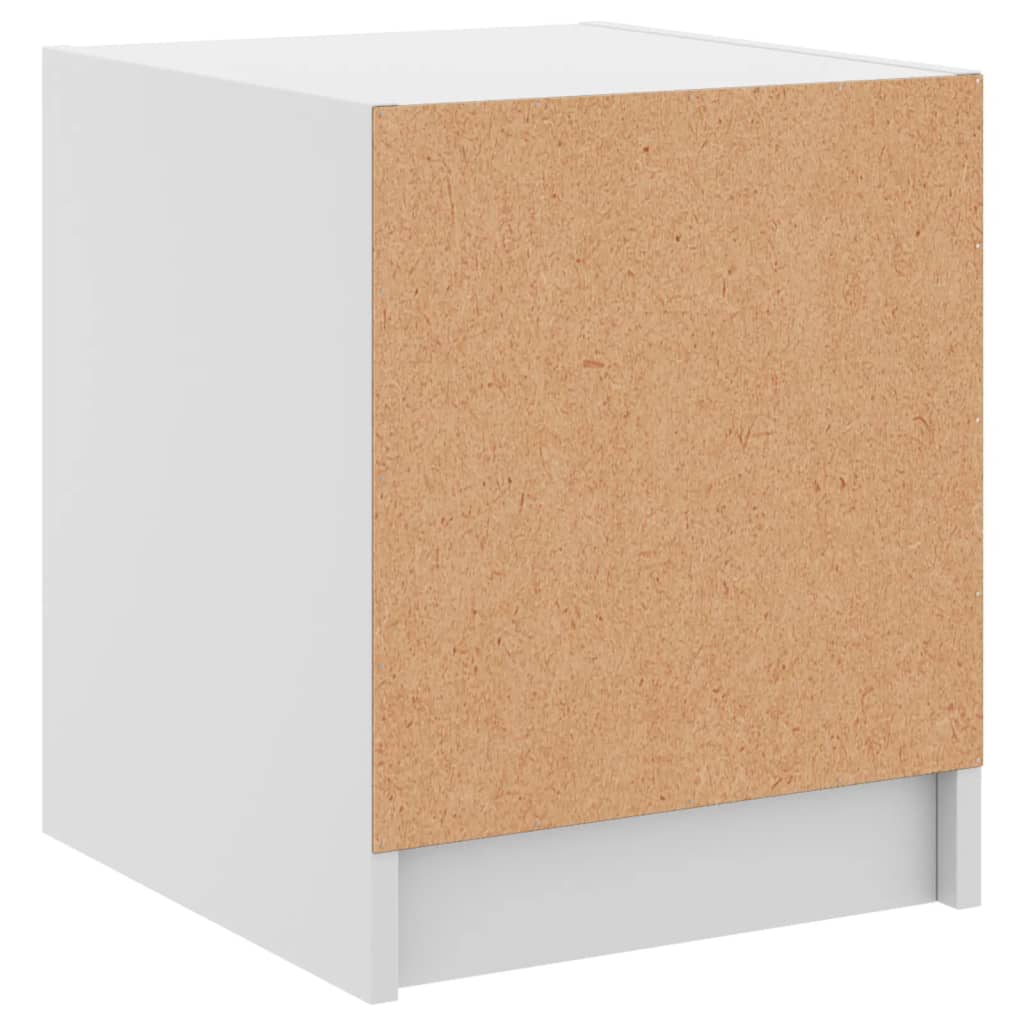 Bedside tables with glass doors 2 pcs. White 35x37x42 cm
