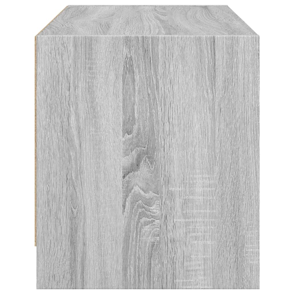Meuble TV avec portes vitrées Gris Sonoma 68x37x42 cm